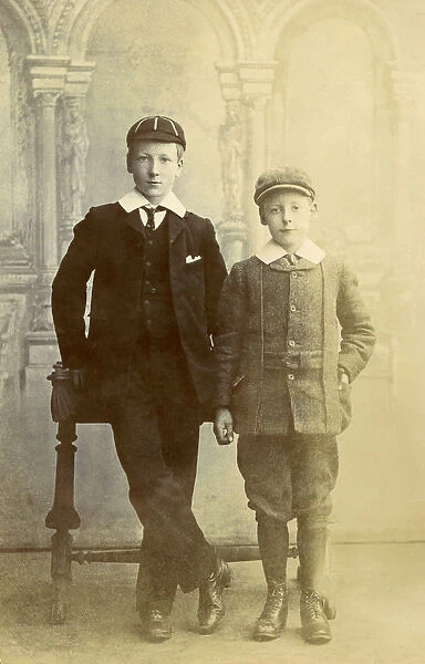 Two boys in school uniform