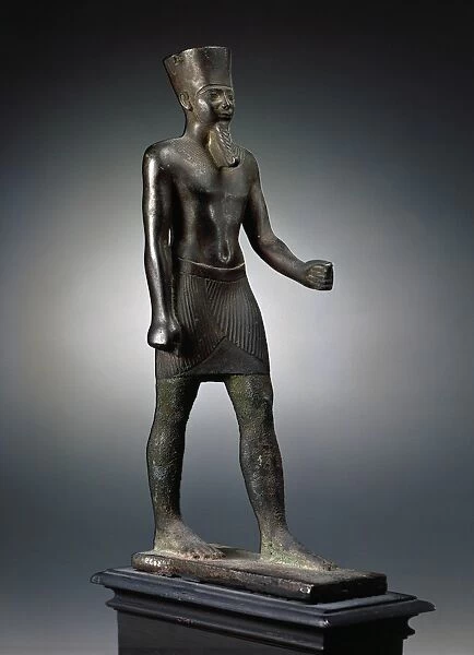 Egyptian Art. Bronze statuette depicting the god Amun