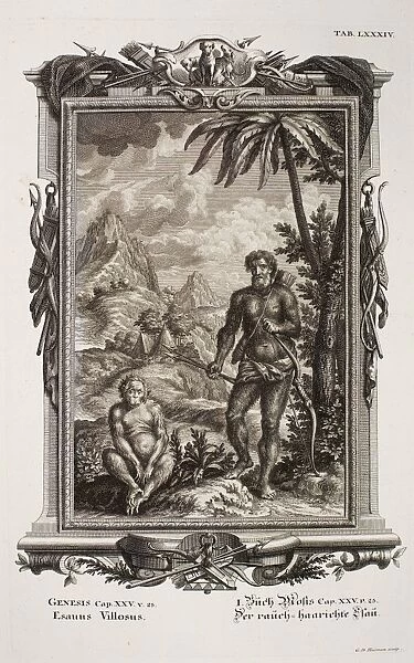 1731 Johann Scheuchzer Hairy Esau Bible