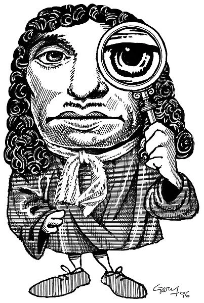 Anton van Leeuwenhoek, caricature