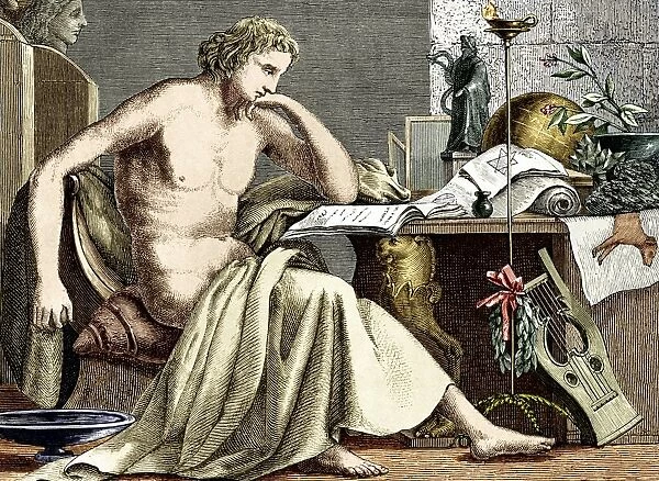 Aristotle studying in his youth