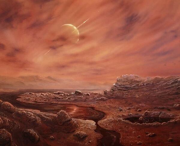 Artists impression of surface of Titan