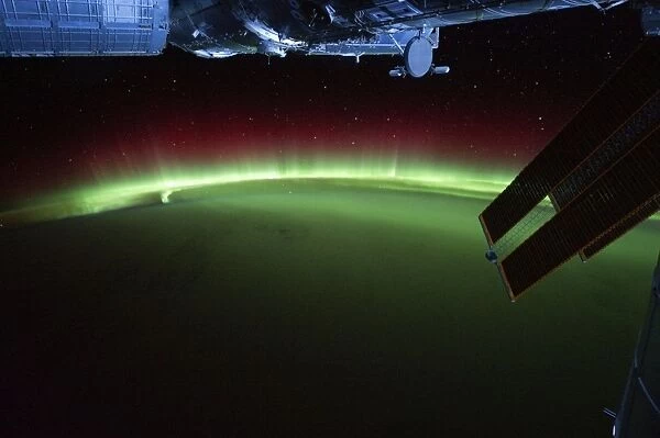 Aurora australis, ISS image