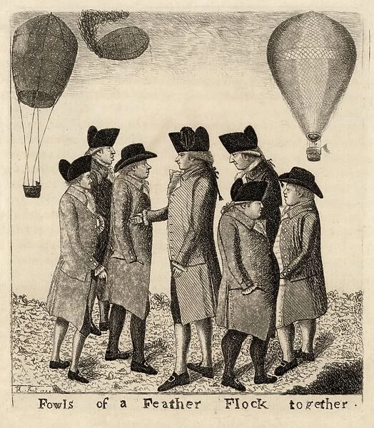 Balloonists cartoon, 1785 C016  /  4313