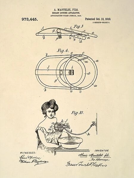 Breast douche patent, 1910 C024  /  3598