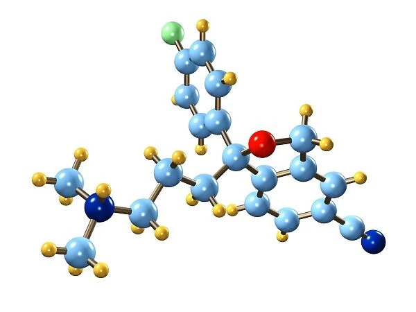 Citalopram antidepressant molecule