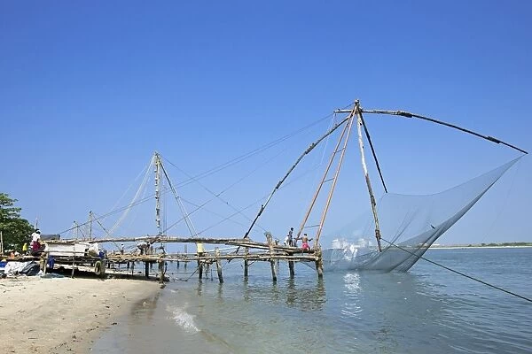 Coastal fishing net in India C017  /  9080