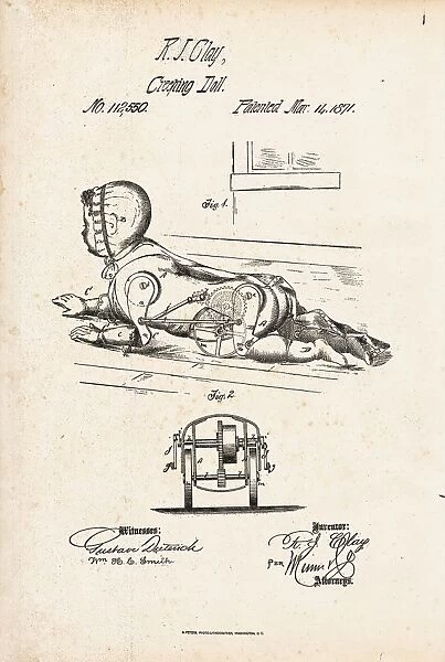 Creeping doll patent, 1871 C024  /  3603