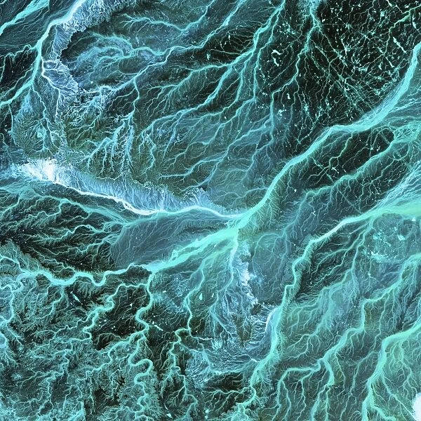 Dry river beds, satellite image