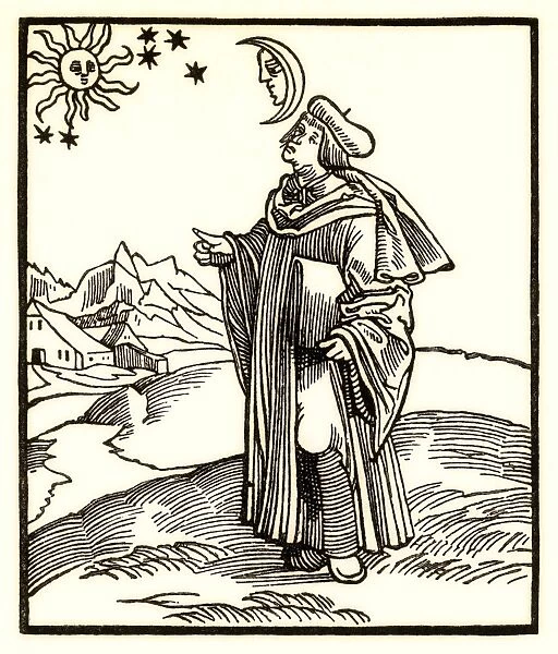 Early 17th Century astrologer, artwork