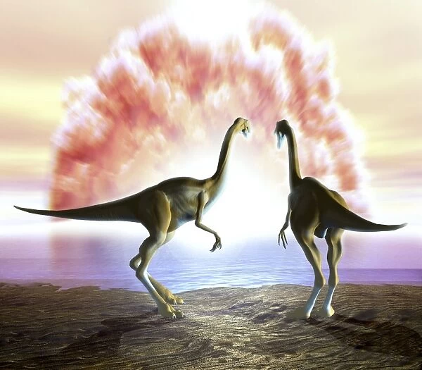Extinction of the dinosaurs, artwork