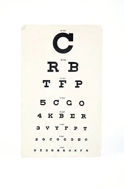 Eyesight test chart