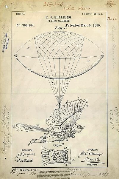 Flying machine patent, 1889 C024  /  3607