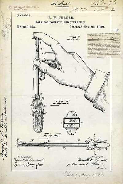 Fork patent, 1882 C024  /  3608
