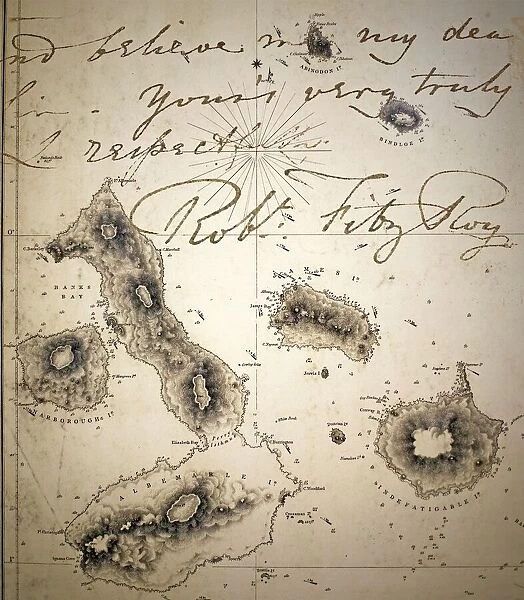 Galapagos Admiralty map by Fitzroy Beagle