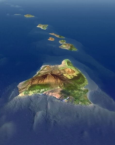 Hawaiian Islands, 3D artwork C015  /  6568