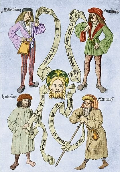 The four humours, 16th century artwork