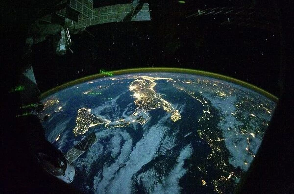 Italy at night, ISS image