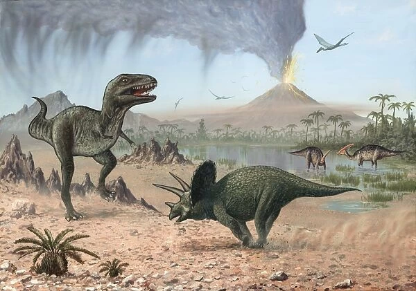 Late Cretaceous life, artwork