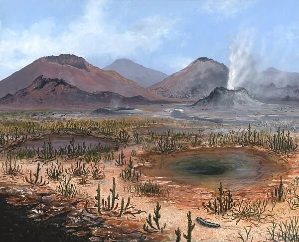 Late Devonian landscape, artwork