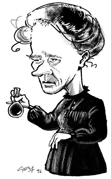 Marie Curie, caricature