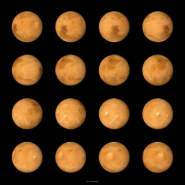 Mars, composite satellite images
