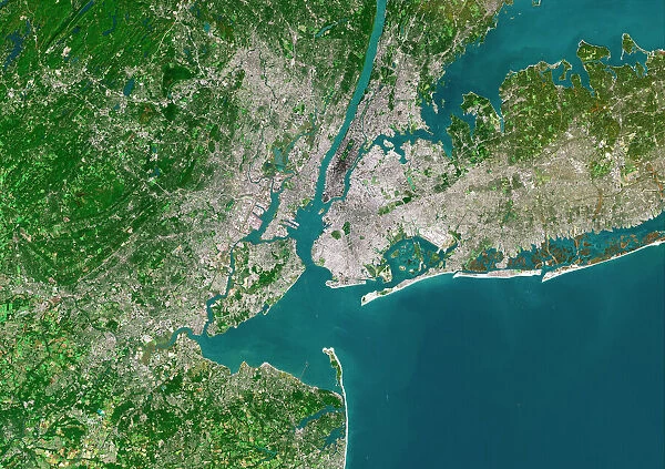 New York City, satellite image