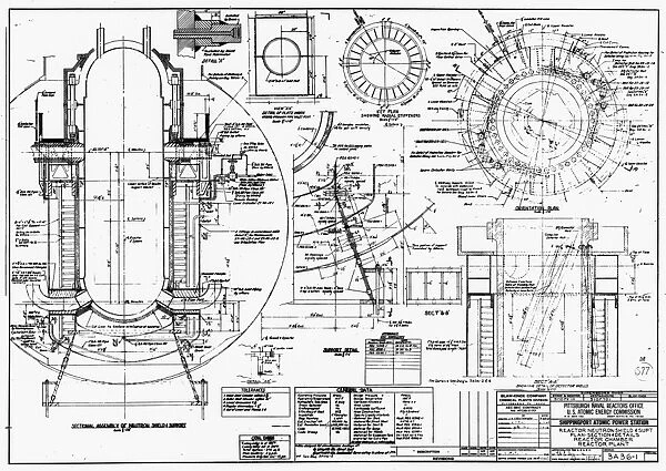 Nuclear power plant components, diagram