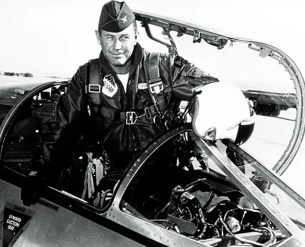 Portrait of Charles Chuck Yeager, American pilot