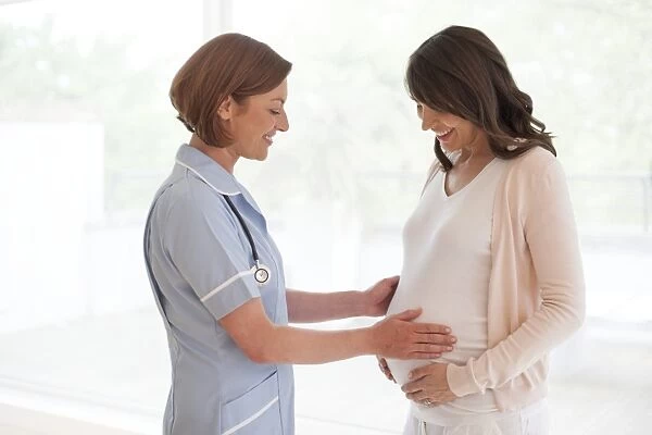 Pregnant woman and nurse F008  /  2966