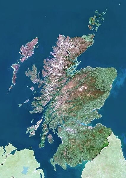 Scotland, UK, satellite image