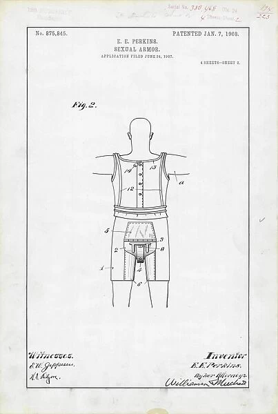 Sexual armour patent, 1908 C024  /  3616
