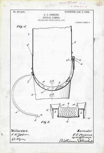 Sexual armour patent, 1908 C024  /  3617