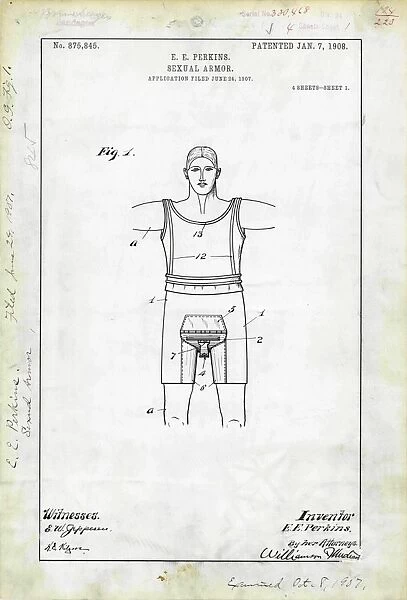 Sexual armour patent, 1908 C024  /  3620