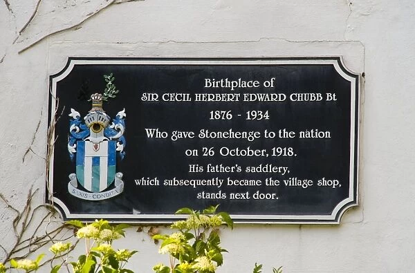 Stonehenge information plaque