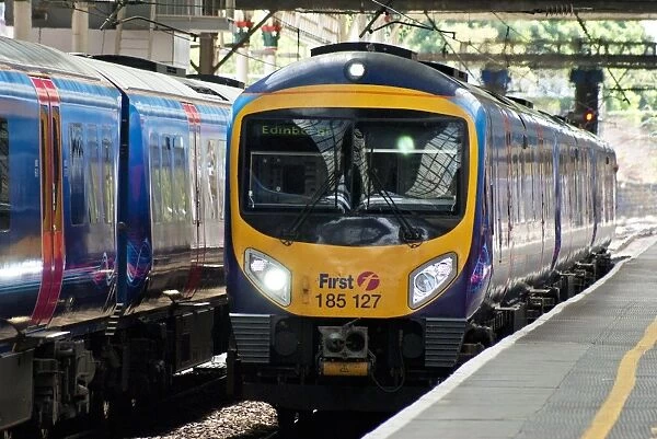 Trains at Preston railway station, UK