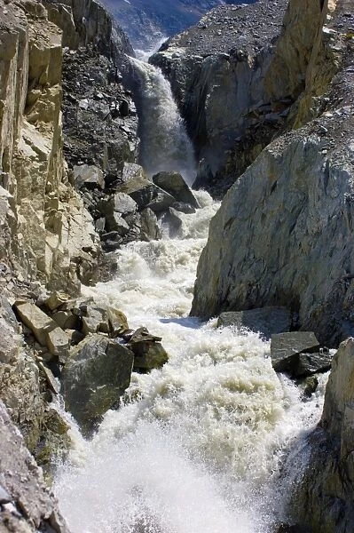 Waterfall from glacial meltwater