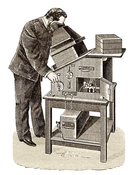 X-ray viewing machine, 1895