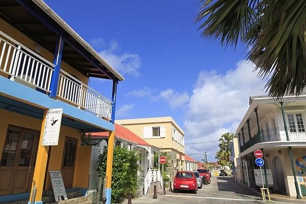 Rue Jeanne d Arc in Gustavia, St. Barthelemy (St. Barts), Leeward Islands, West Indies, Caribbean, Central America