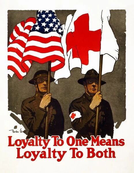 RED CROSS POSTER, c1917. American Red Cross poster from World War I. Print by Gordon Grant