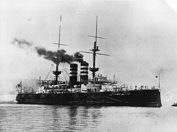 Mikasa. circa 1905: The Japanese battleship Mikasa, Admiral Togos flagship