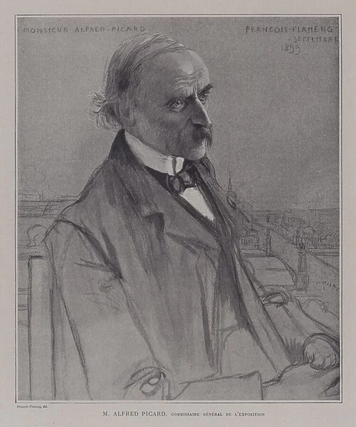 Alfred Picard, Commissioner General of the Exposition Universelle 1900, Paris (litho)