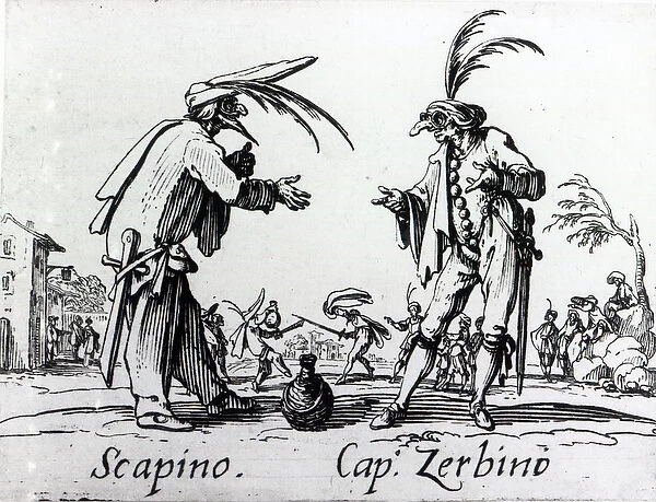 Balli de Sfessania, c. 1622 (engraving) (b  /  w photo)