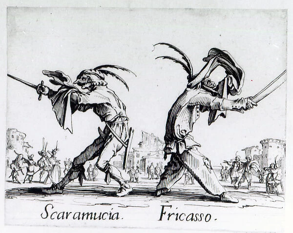 Balli de Sfessania, c. 1622 (engraving) (b  /  w photo)