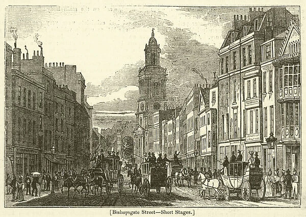 Bishopsgate Street, Short Stages (engraving)