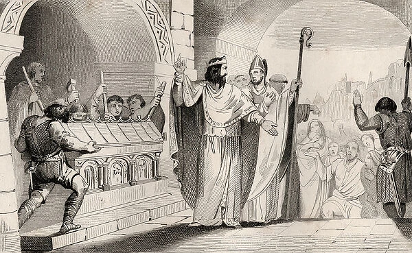 Clovis II (635-57) Selling Silver and Gold from the Shrine to Feed the Poor
