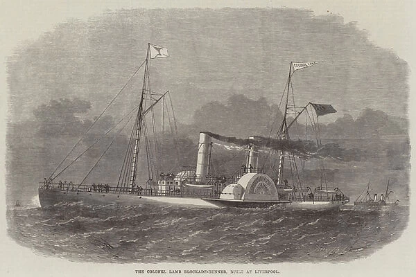 The Colonel Lamb Blockade-Runner, built at Liverpool (engraving)