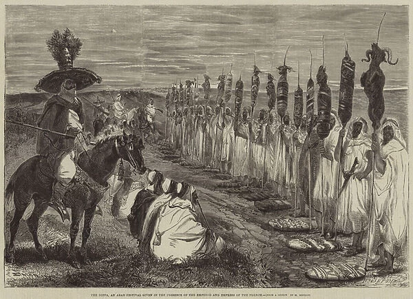 The Diffa, an Arab Festival given in the Presence of the Emperor and Empress of the French (engraving)