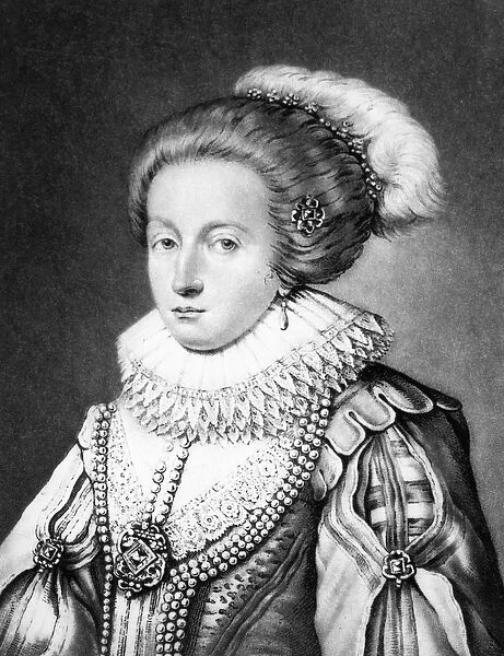 Elizabeth Stuart, Queen of Bohemia (1596-1662) illustration from Portraits of