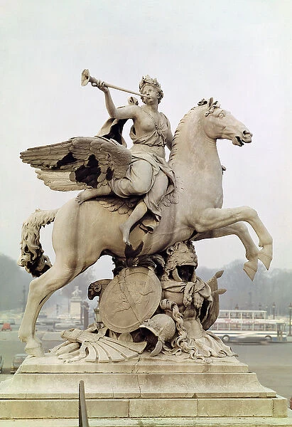 Fame Riding Pegasus ( Le Cheval de Marly ) 1699-1702 (marble)